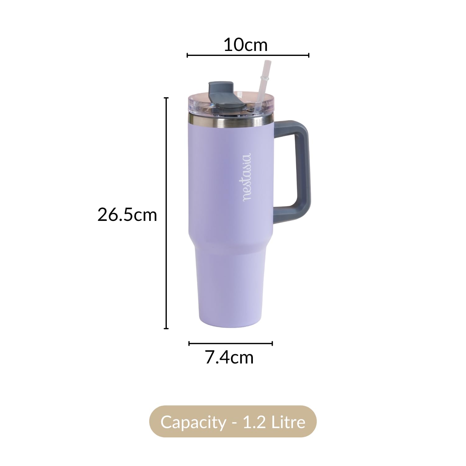 1.2L Tumbler with Lid & Straw