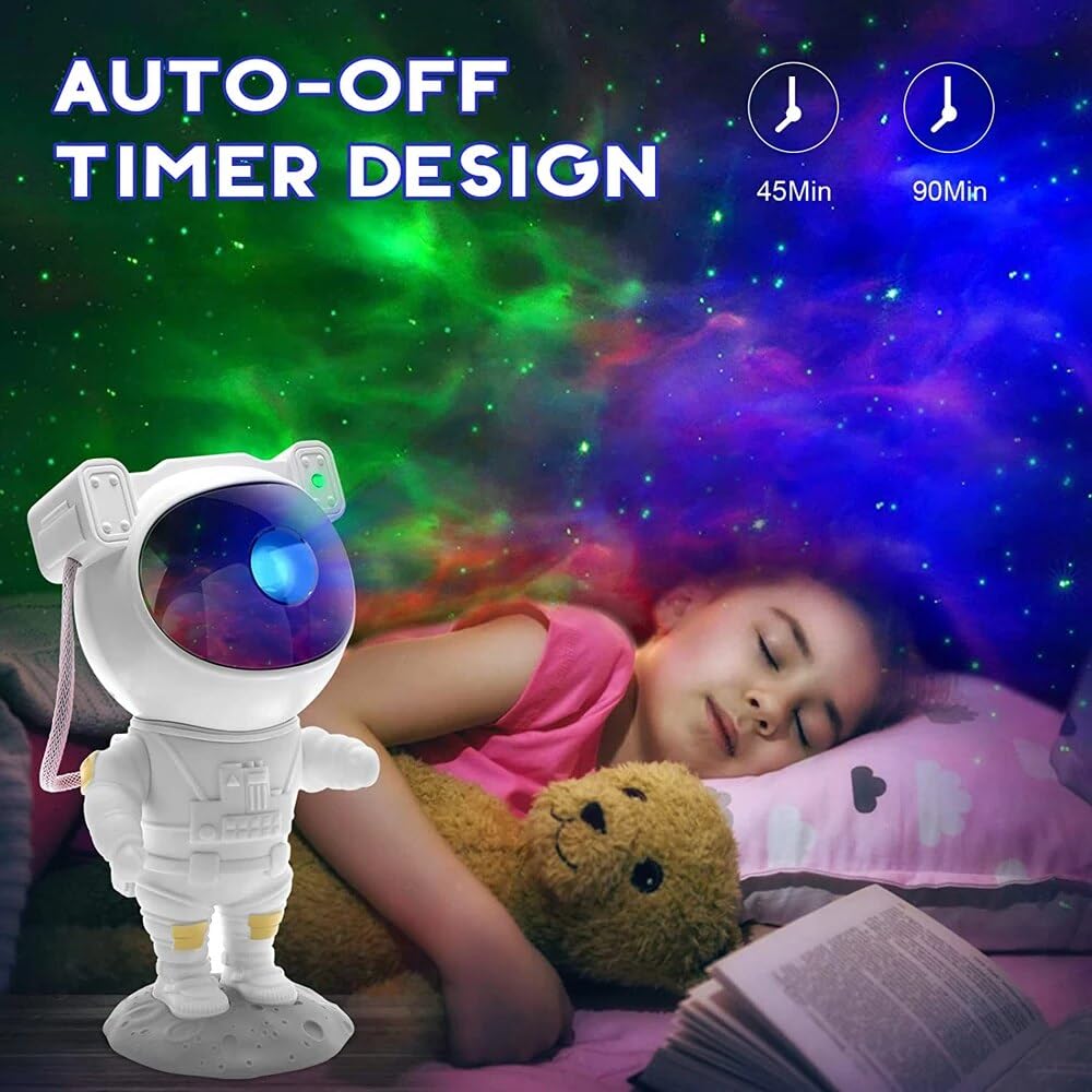 Astronaut Galaxy Projector with Remote Control 360° Adjustable Timer