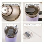 1.2L Tumbler with Lid & Straw