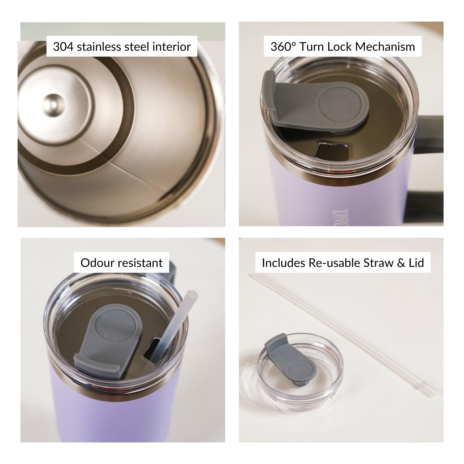 1.2L Tumbler with Lid & Straw