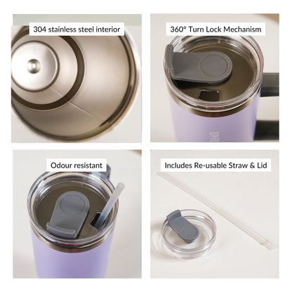 1.2L Tumbler with Lid & Straw