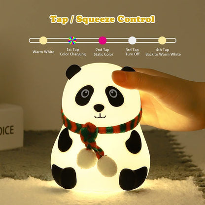 Silicone Touch Lamp Night LED Light Panda