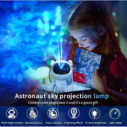 Astronaut Galaxy Projector with Remote Control 360° Adjustable Timer