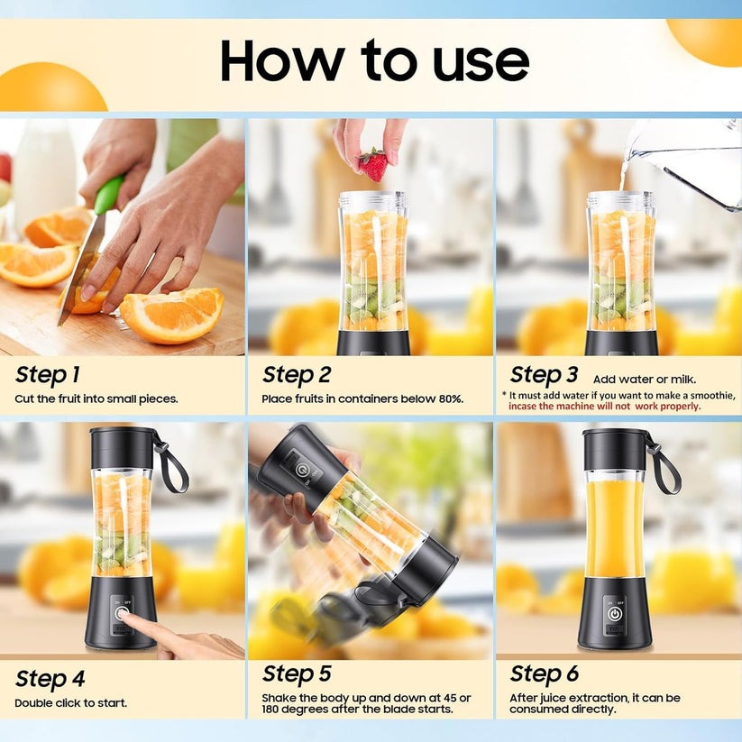 USB Rechargeable Mini Juicer Blender, Electric Juicer